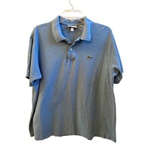 Lacoste Classic Fit Polo Shirt Blue Cotton Short Sleeve Golf Mens XL